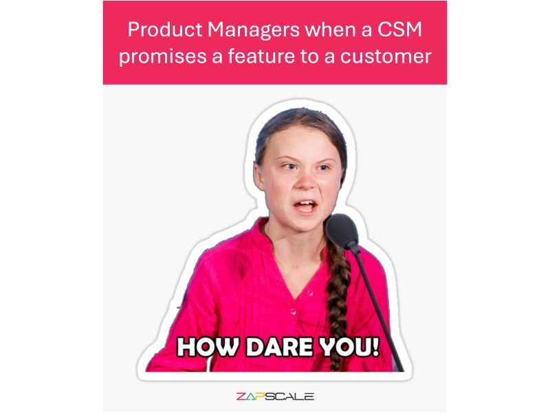 product managers when a CSM promises a feature to a customer