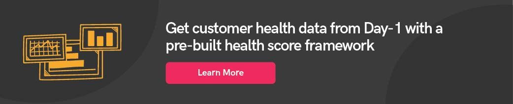 Get customer health data from Day-1 with a pre-built health score framework.