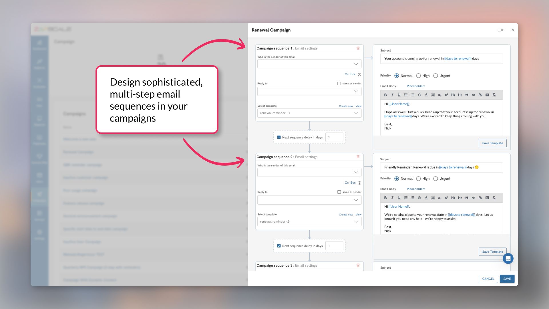 Set-up multi-email sequence for customer emails to avoid manual effort